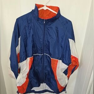 Vintage 80s Lavon Blue and Orange Windbreaker Men/unisex XL